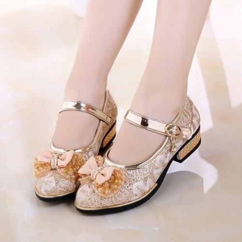 Children Princess Shoes New 2020 Spring Girls Sequins Girls Wedding Party Kids Dress Shoes for Girls School Sandals EU 27~37