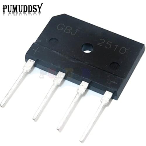 5PCS 25A 1000V DIODE BRIDGE RECTIFIER GBJ2510 ZIP IN STOCK