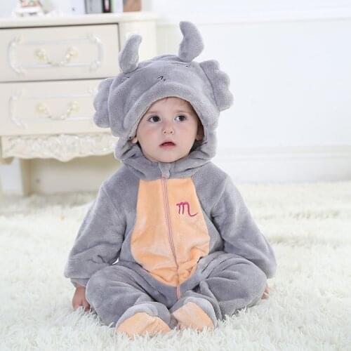 Twelve Constellation Designs Hooded Baby Blanket Sleepers Pyjamas Sleepwear For Infant Flannel pijama pajamas Homewear onesie