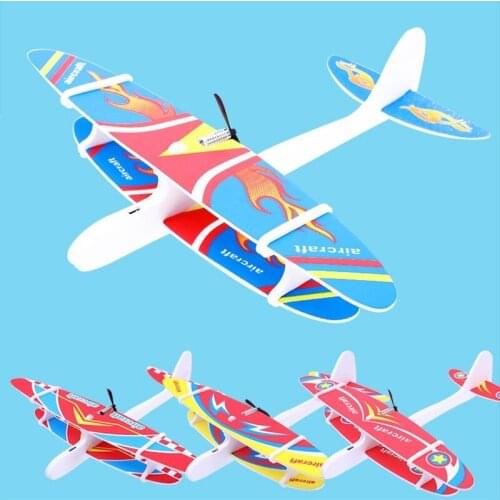 Luminescence Electric foam glider charging swirling throwing Toy plane childrens toys Christmas gift hot sale