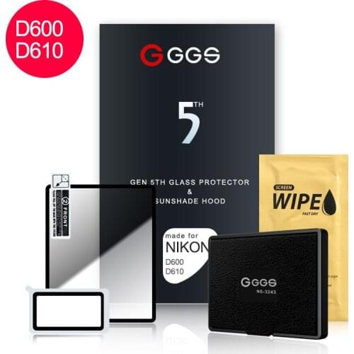 GGS Fifth Generation for NIKON D600 D610 LARMOR screen camera film protection screen Metal frame embedded optical glass