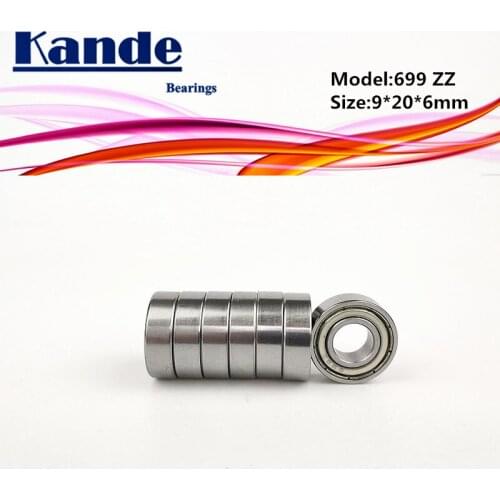 Kande Bearings 699 ZZ 10pcs ABEC-1 699 ZZ ABEC-3 699ZZ ABEC-5 699-2Z Z3V3 Z3V3 699Z Miniature Ball Bearing 9x20x6mm 699