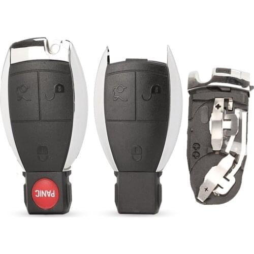 Kutery Remote Car Key Shell For Mercedes BENZ C E R S CL GL SL CLK SLK 3/4Buttons With Battery Holder With Uncut Key Blade