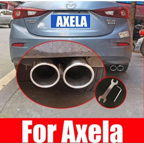 Exhaust Muffler Tip Stainless Steel Pipe Chrome Trim Car Rear Tail Throat matte For Mazda 3 Axela 2019 2020 Accessories
