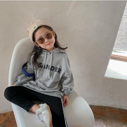 2021 new girls boys hooded sweatshirt autumn cotton full sleeve fashion kids sweatshirt 2-8 years WS119