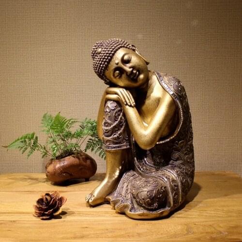 Wholesale Buddhist supplies # home family Bless Safe good luck Buddha ## Southeast Asia Sleeping Buddha art statue--35cm Large