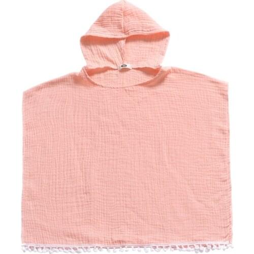 Baby Kids Hooded Cape Sleeveless Cloak Poncho Outwear Beach Swimwear Coverup Bath Robe Towel Wrap for Boys Kids Children