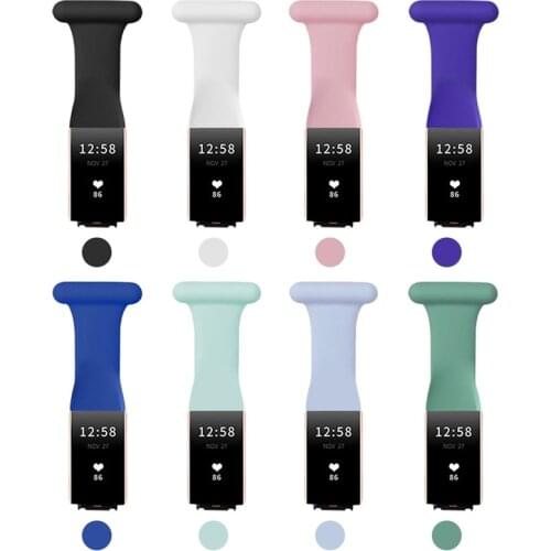 Applicable For fitbit Charge4 Smart Watch Band Strap iwatch4/5/6 Generation Silicone Suitable for Nurse Watch Band Pin Type