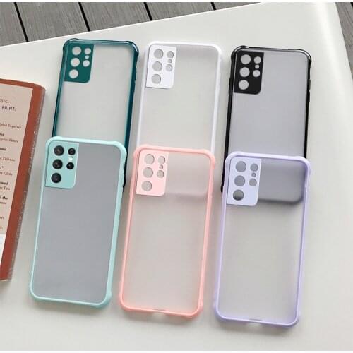 Shockproof Matte Silicone Phone Case For Samsung Galaxy S20 S21 Note S 20 21 20Ultra 20Plus Note20 Ultra Plus Back Cover Shell