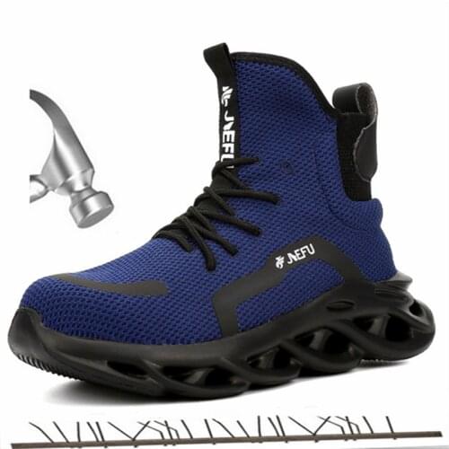 High Steel Toe Work Safety Shoes Men Sneakers Anti-smashing Anti-piercing Insulated AIR Mesh Indestructible Safety Boots