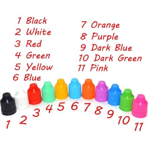 100pcs/lot Multicolor Childproof Caps for PE PET Plastic Dropper Bottle Free Shipping