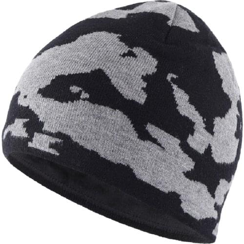 Connectyle New Fashion Camo Mens Winter Hat Acrylic Watch Hat Daily Beanie Cap Soft Fleece Lined Warm Knitted Hats