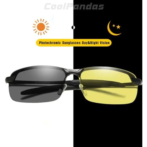 2019 Brand Intelligent Photochromic Polarized Sunglasses Men Women Yellow lens Day Night Vision Driving Sun Glasses gafas de sol