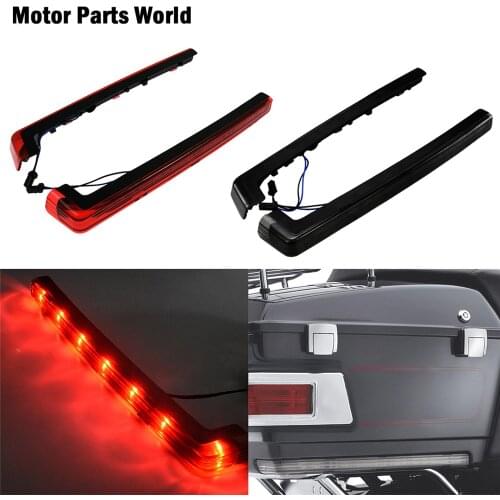 Motorcycle Tour Pak Pack Accent Side Panel LED Light Red/Smoke For Harley Touring Road King Road Glide FLHR FLHX FLTRX 2006-2019
