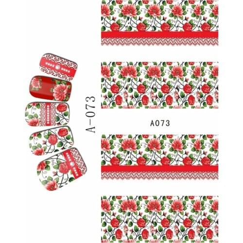 WATER DECAL NAIL STICKER FULL COVER FLOWER ORCHIS NARCISSUS COWBOY CAP BOOTS LACE A073-078