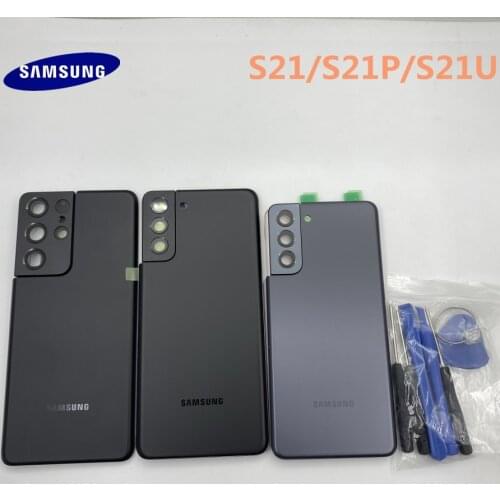 For Samsung Galaxy S21 G991 G990/S21 Plus G996/S21 Ultra G998 Back Battery Cover Rear Door Housing Camera Lens Frame Adhesive