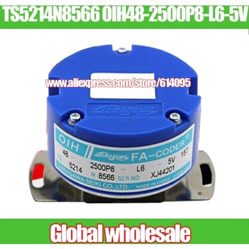 1pcs servo motor encoder TS5214N8566 OIH48-2500P8-L6-5V / tapered shaft encoder for Tamagawa
