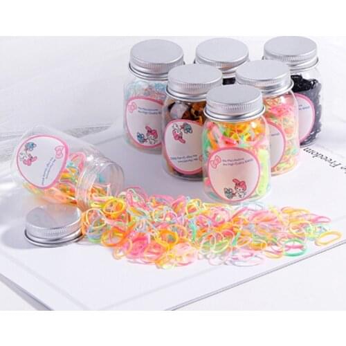 Popular 100/200Pcs Colorful Disposable Elastic Bands Natural Rubber Band Home Food Kid Hair Package Office Rubber Brands