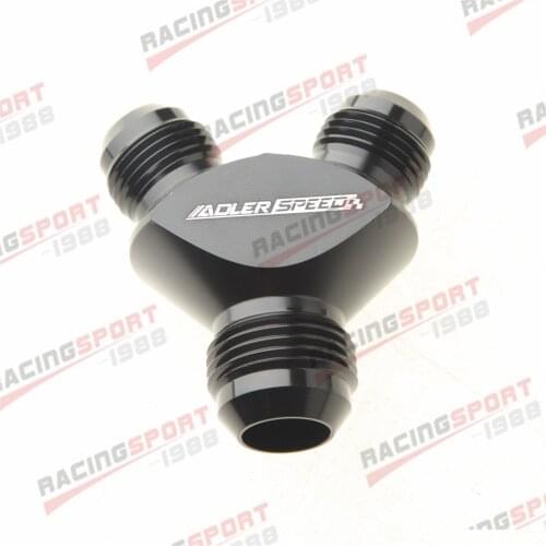 12AN x AN-10 x 10AN Y Block Adapter Fittings Aluminium Black