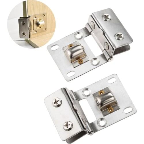 2Pcs Stainless Steel Wall Mount Glass Door Cabinet Hinge Clamp for 5-8mm Thick Glass Bathroom Furniture Cupboard Hinge