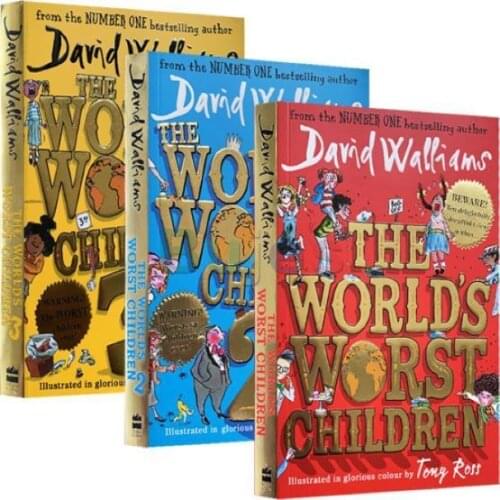 3 Books/set,David Williams The Worlds Worst Children,english Story Picture Book,students Book Set In English,bed Time Books