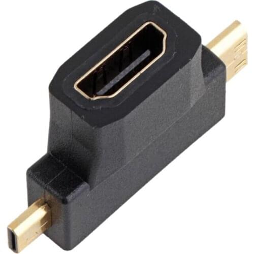 3 In 1 Pc Tv Mobile Phone HDMI Adapter Mini HDMI Male Micro HDMI Male To HDMI Female Converter Adapter For Tablet Whosesale