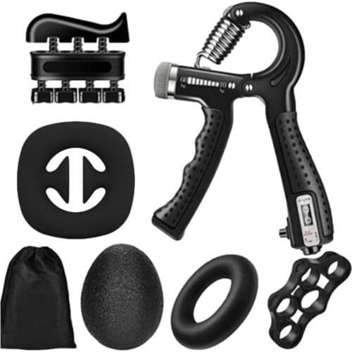 5Pcs/Set Gym Fitness Adjustable Hand Grip Set Inger Forearm Strength Muscle Recovery Hand Gripper Exerciser Trainer Ball