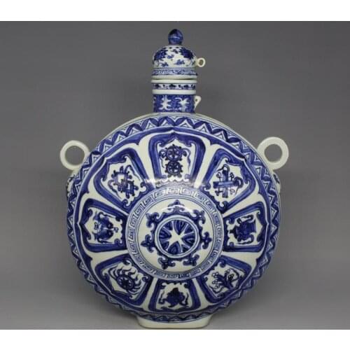 Antique MingDynasty porcelain bottle,bule & whtie pot,Hand-paintedcrafts,Decoration,collection & adornment,Free shipping