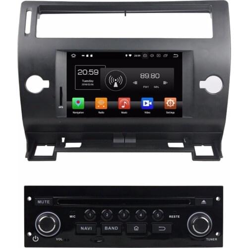 7 inch Octa Core Android 9.0 Car Radio DVD GPS Navigation For CITROEN C4 2005-2011 Car multimedia 4G RAM 64G RAM STEREO media