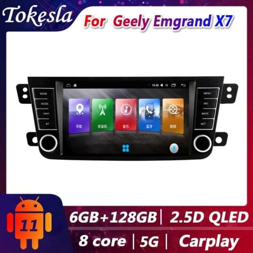 Tokesla Android 11 Car Radio Audio DVD Intelligent System Central Multimedia player Screen GPS MP5 For Geely Emgrand X7 GX7 EX7