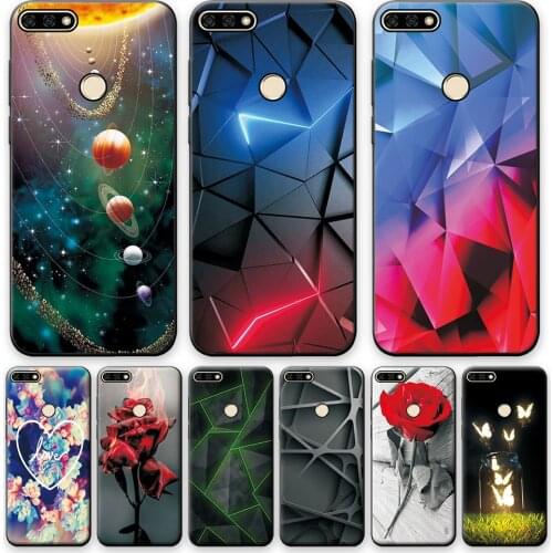 For Honor 7C Case Cover For Huawei Nova 2 Lite Honor7C Fashion Silicone Cute Case For Huawei Y7 Prime 2018 TPU Cases 5.99 inch