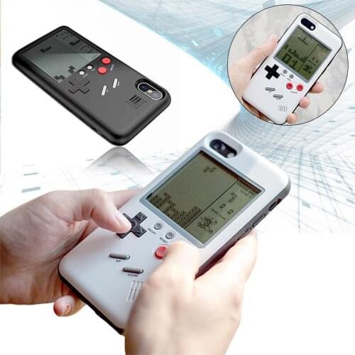 Greative Classic Game Console Case Cover for iPhone 6 6s 7 8 Plus iPhone X for Gameboy Blokus Console Case Cover