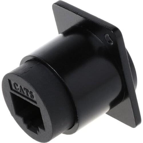 D-type Module RJ45 Socket Cable Female Signal Connector Cat6 Panel Mount Network Ethernet Extension Interface Adapter