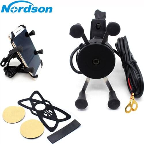 Motorcycle Phone Holder USB Charger Bike Mobile Motocross USB Charger Mobile Moto Phone Holder Stand Mount Bracket Waterproof