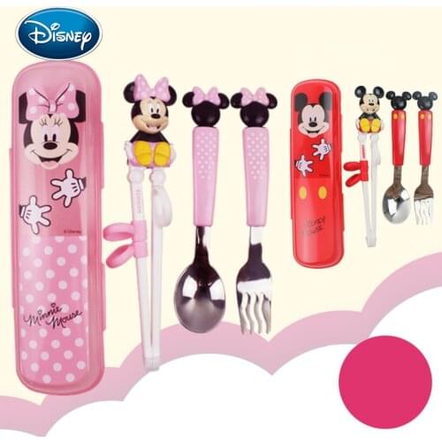 Disney childrens chopsticks training chopsticks baby learning practice chopsticks baby auxiliary spoon fork cutlery set