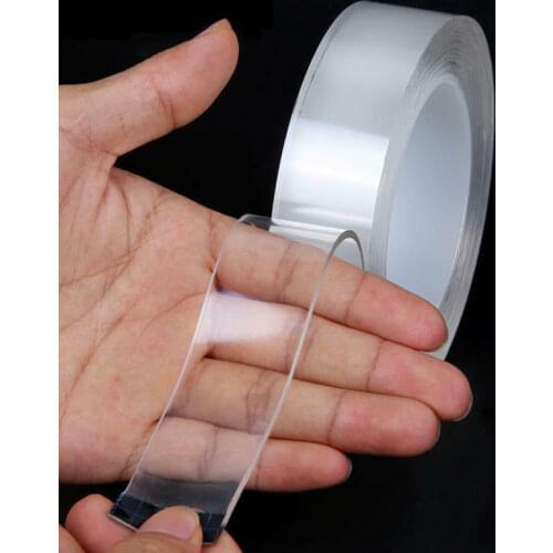 Double Sided Tape Heavy Duty Strong Sticky Adhesive Mounting Traceless Removable Washable Nano Tape