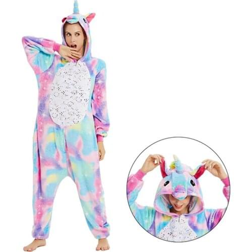 Unicorn Pajamas For Girls Jumpsuit Pajamas For Adults Animal Cartoon Kigurumi Children Pyjamas Adult Dinosaur Pajamas