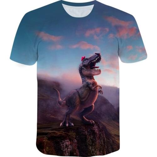 2021 Summer New Jurassic T-shirt for Men 3D Printing T-Shirts Casual Harajuku Streetwear O-neck Shirt Oversized T-shirt
