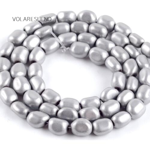 Natural Matte Irregular Silvers Hematite Stone Round Loose Beads For Jewelry Making 5-8mm Spacer Beads Fit Diy Bracelet 15