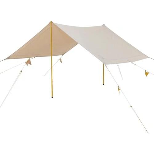 Sunnday Supple Ultralight Cotton Cloth Camping Canopy 5-8 Persons Square Sunshelter Family Waterproof Tarp Tent