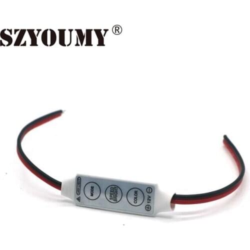 SZYOUMY 2018 Best selling LED Strip Dimmer 3 Keys For Led Single Color Strip Led Strip Switch Mini Type Dimmer 12V Free Shipping