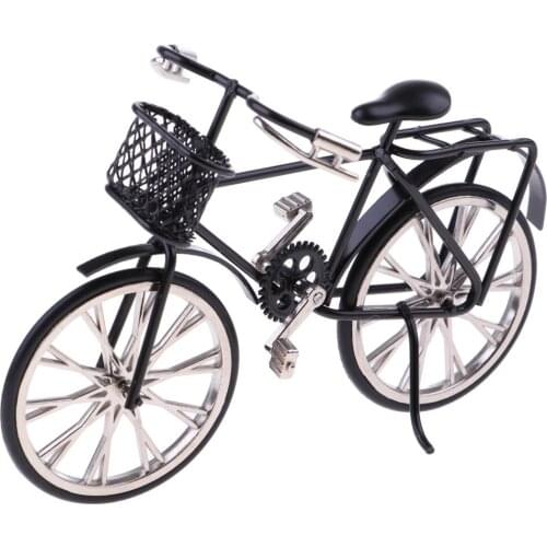 1:10 Alloy Bike Bicycle Model Miniature Doll House Accessories Collection Ornament Toys Birthday Gift for Children Kids Adult