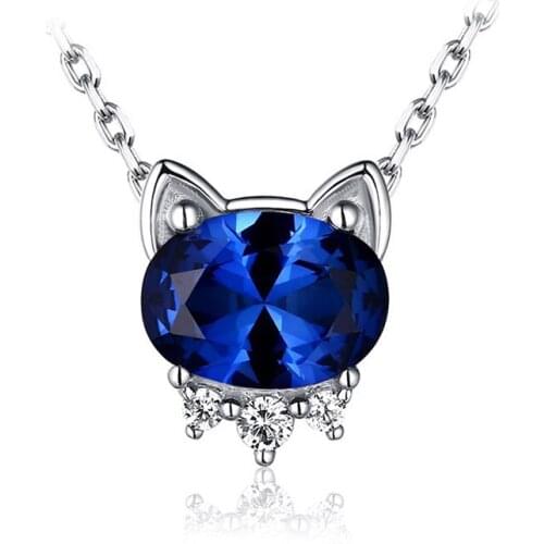 Fashion Little Cat Pendant Necklaces Cute Animal Dainty Silvery Jewelry For Women Wedding Engagement Choker Birthday Gifts