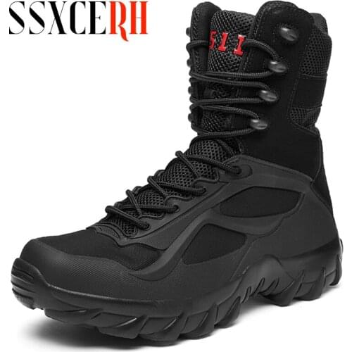 Platform Winter Sneakers for Men High Top Big Size Working Shoes Warm Tactical Mens Boots Lace Up Comfort Military Men Boots