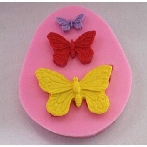 Butterfly Set F0319 Fondant Mold Silicone Sugar mold Craft Molds DIY gumpaste flowers Cake Decorating