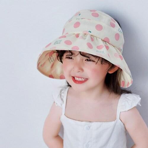 Spring Autumn Thin Cartoon Empty Top Cotton Fisherman Hat Children Summer Boys Girls Panama UV Protection Sun Hat Outdoor Sport