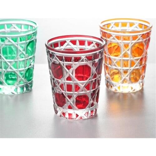 Drinking Glass Party Cup Kitchen Bar Utensils Carved Birthday Present/Gift Nordic Style Round Blue/Green/Red/Pink 320ML