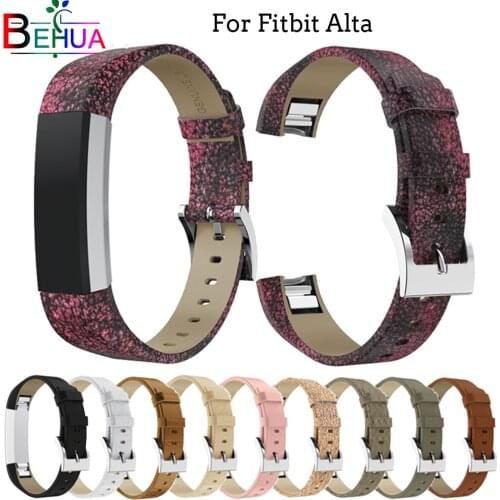 Luxury Genuine Leather Band Replacement Strap Bracelet for Fitbit Alta /Alta HR Tracker High Quality bracelet Bling strap band