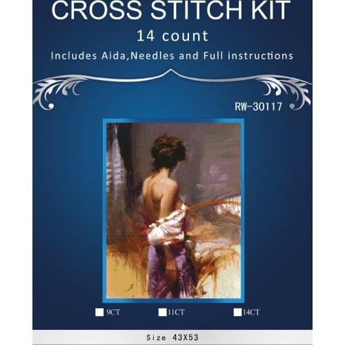 RW-30117 Naked woman Cross Stitch Cartoon Cross Stitch 14CT Cross-Stitch Kit Embroidery Needlework