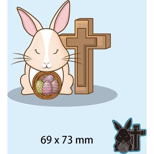 Cutting Dies Easter Rabbit Eggs Rood New for Decoration Scrapbooking Stencil Paper Craft Album Template Dies 69*73mm